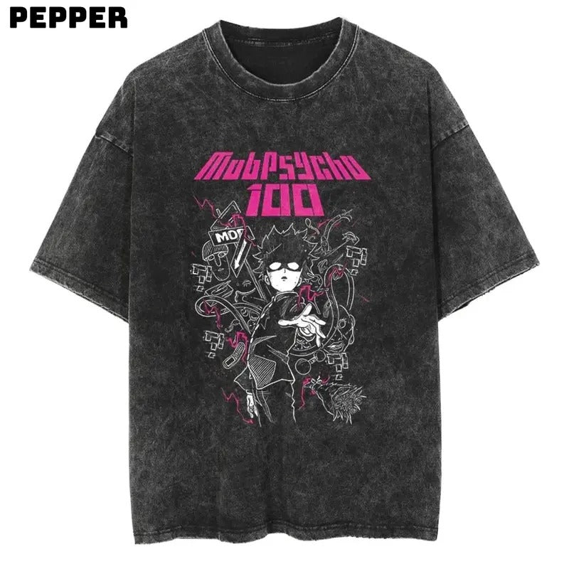 Vintage Mob Psycho 100 Shirt, Mob Psycho Shirt, Mob Psycho 100 Merch, Anime Shirt Menswear Top Underwear Streetwear...