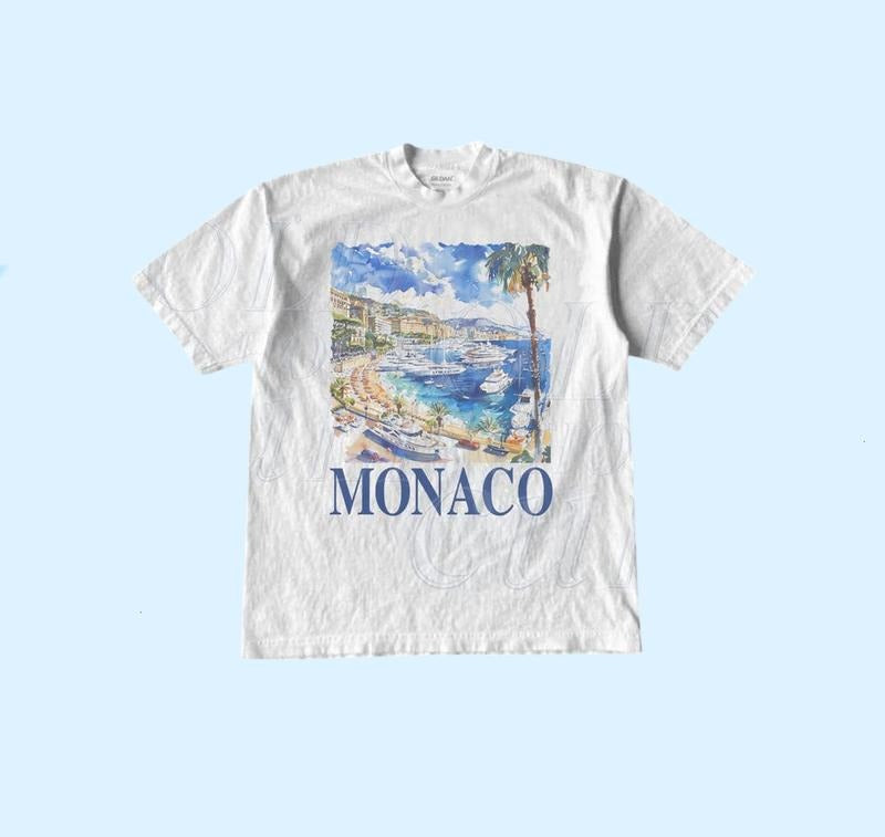 Vintage Monaco Italy Graphic Tees T-Shirt Unique Graphic Tee You Can Customize Unique Graphic Tee You Can Customize...