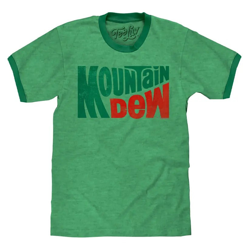 Vintage Mt Dew Ringer T-Shirt - Green Hoodie, Sweatshirt | HypeDripTees.com