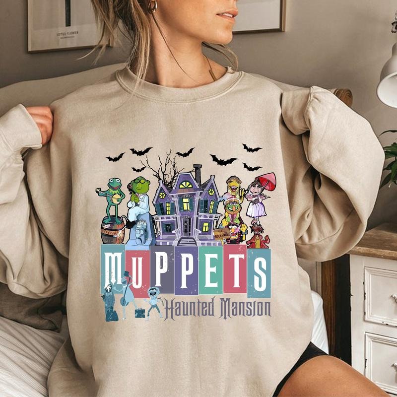 Vintage Muppets Halloween Shirt, Muppets Haunted Masion Shirt, Halloween Tee Shirt, Retro 90s Cartoon T-shirt Hoodie,...