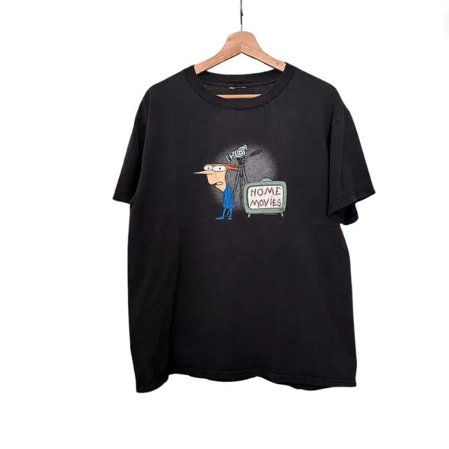 Vintage New Home Movies T-Shirt, Cartoon Graphic Tee, Unisex T-Shirt, Gift For Men Women Menswear Top Tshirt Streetwear...