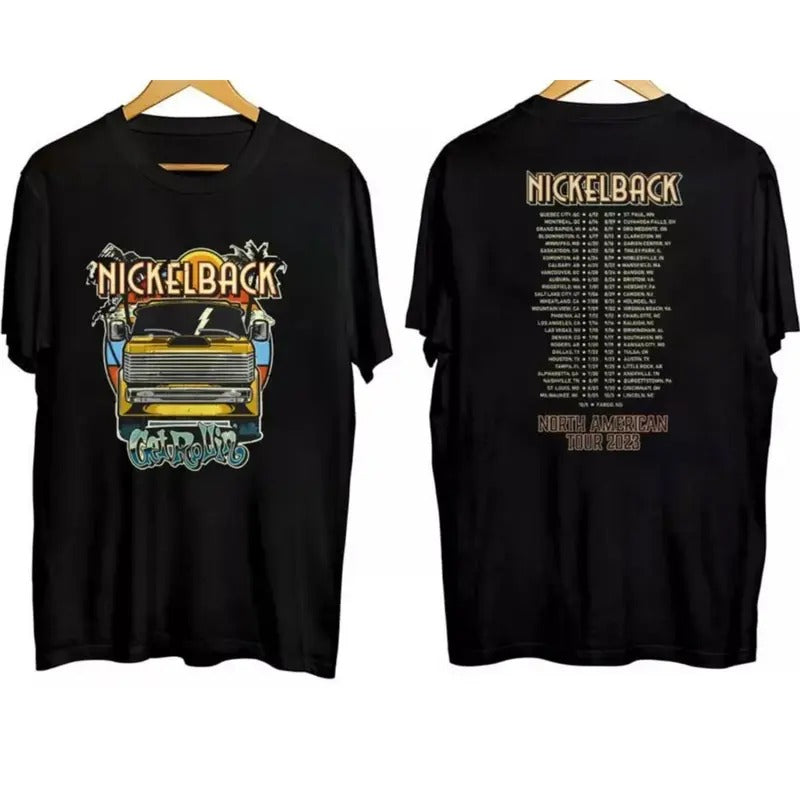 Vintage Nickelback 2 Sides Shirt Nickelback Rock Band Retro 90s T-Shirts, Hoodie, Sweatshirt