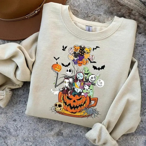 Vintage Nightmare On Main Street Shirt, Jack Skellington Shirt, Oogie Boggie Shirt, Halloween Shirt, Jack And Sally Shirt...