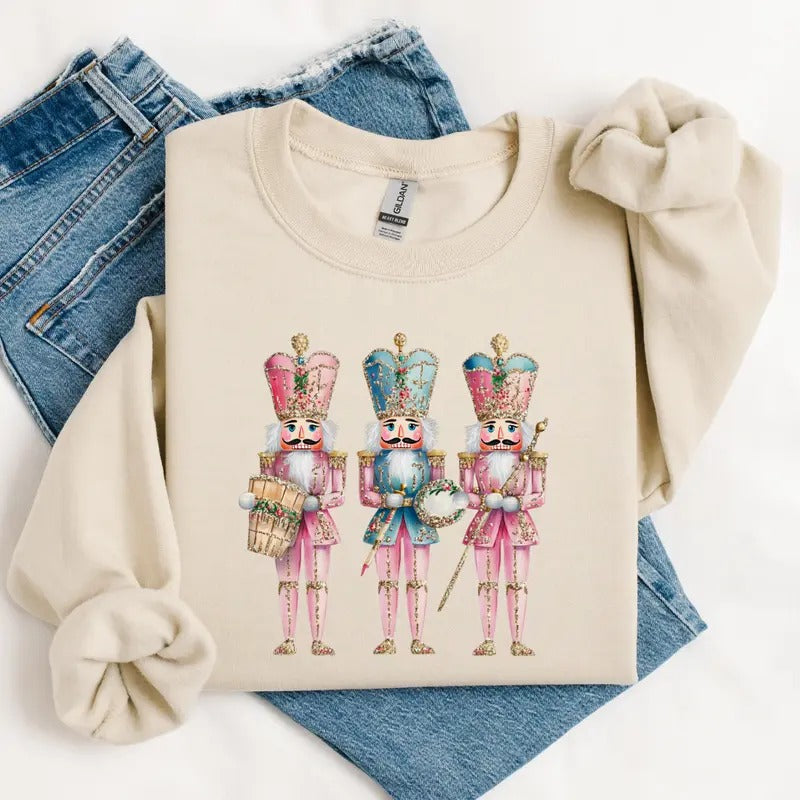 Vintage Nutcrackers Sweatshirt, Nutcracker Christmas Shirt , Christmas Vibes Tee, Christmas T-shirt, Cute Christmas...