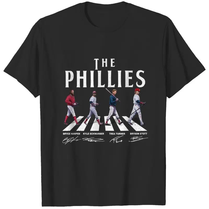 Vintage Phillies Walking Abbey Road Signatures Baseball  T-shirt, sweater and Hoodie Sweatshirt | HypeDripTees.com