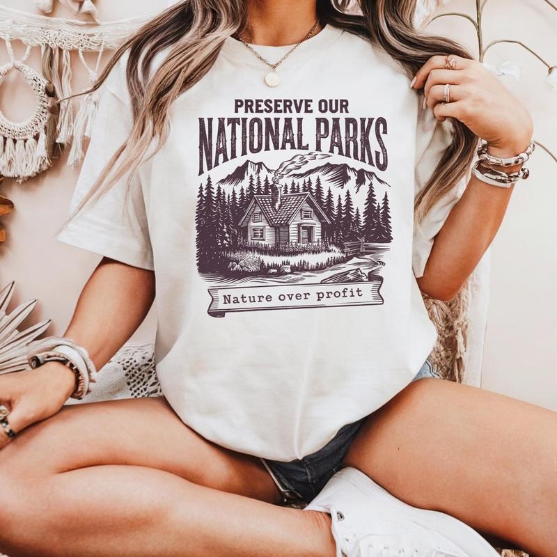 Vintage Protect Our National Parks T-Shirt, Protect Our Parks Tee, Unisex Garment-Dyed T-shirt, Nature, Public Lands,...