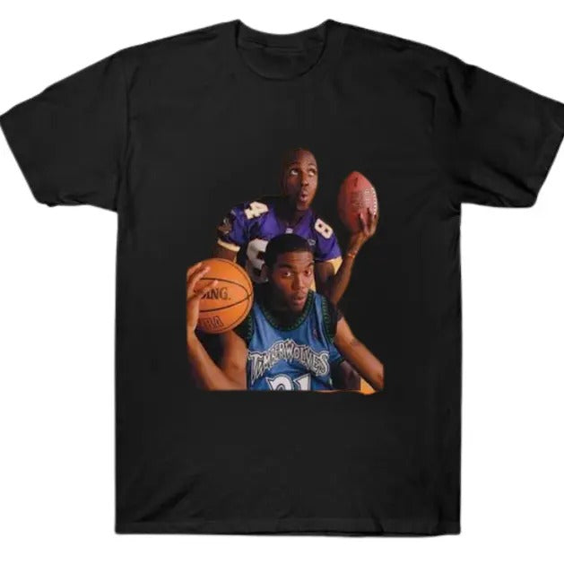Vintage Randy Moss x Kevin Garnett Dual Sport Legends Graphic Tee, Sweatshirt  Basketball & Football Legends Crossover...