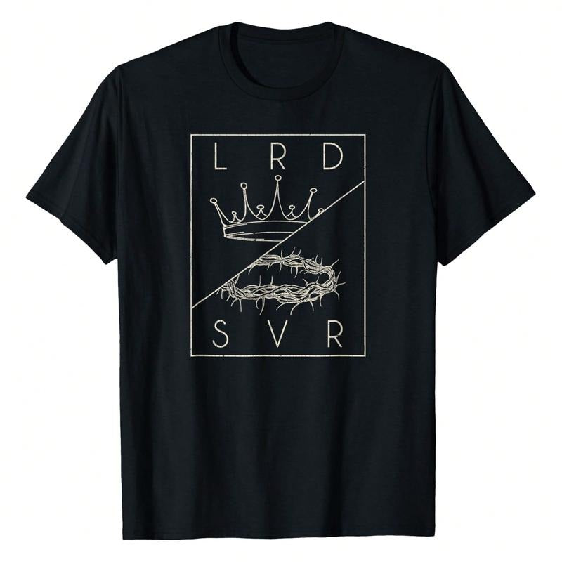 Vintage Retro Jesus Christian Lord & Savior Graphic T-Shirt, 220g Pure Cotton, Casual Crew Neck, Perfect For Social...