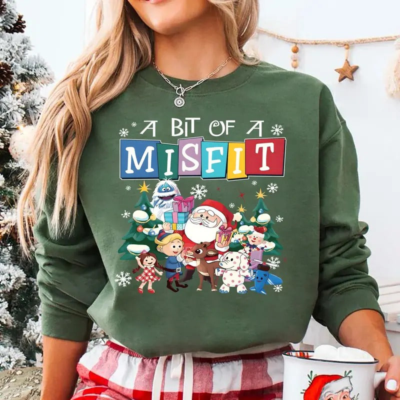 Vintage Rudolph Red Nosed Reindeer Crewneck, Cute Christmas Shirt, Retro Christmas Sweatshirt, Vintage Rudolph Christmas...
