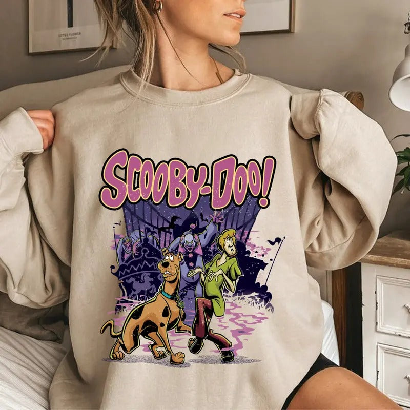Vintage Scooby Doo Shirt, Retro Characters Movies Shirt, Horror Halloween Sweatshirt, Spooky Shirt Hoodie | HypeDripTees.com