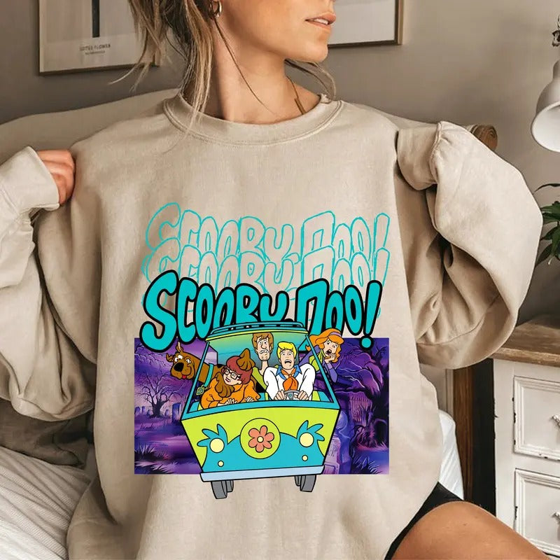 Vintage Scooby Tee Shirt, Scooby Doo Halloween Shirt, Horror Movie Shirt, Scary Halloween Party, Halloween Gifts Hoodie,...