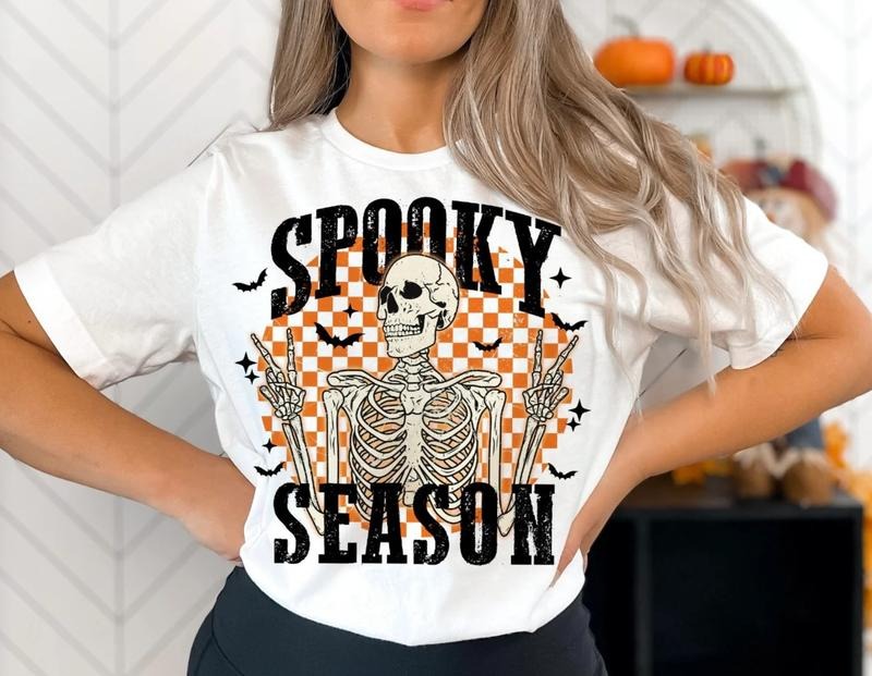 Vintage Spooky Season Skelly Halloween Shirt Halloween T-Shirts, Hoodie, Sweatshirt
