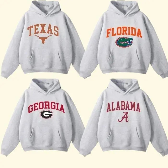 Vintage Sport Teams NCAA Collection Unisex Crewneck Sport Grey Hoodie, Graphic Team Collection Hoodie, Gift For NCAA Fans...