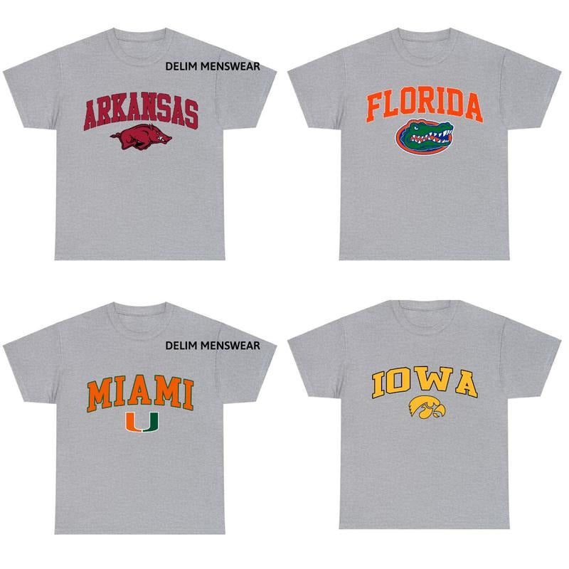 Vintage Sport Teams NCAA Collection Unisex Crewneck Sport Grey Shirt, Graphic Team Collection Shirt, Gift For NCAA Fan,...