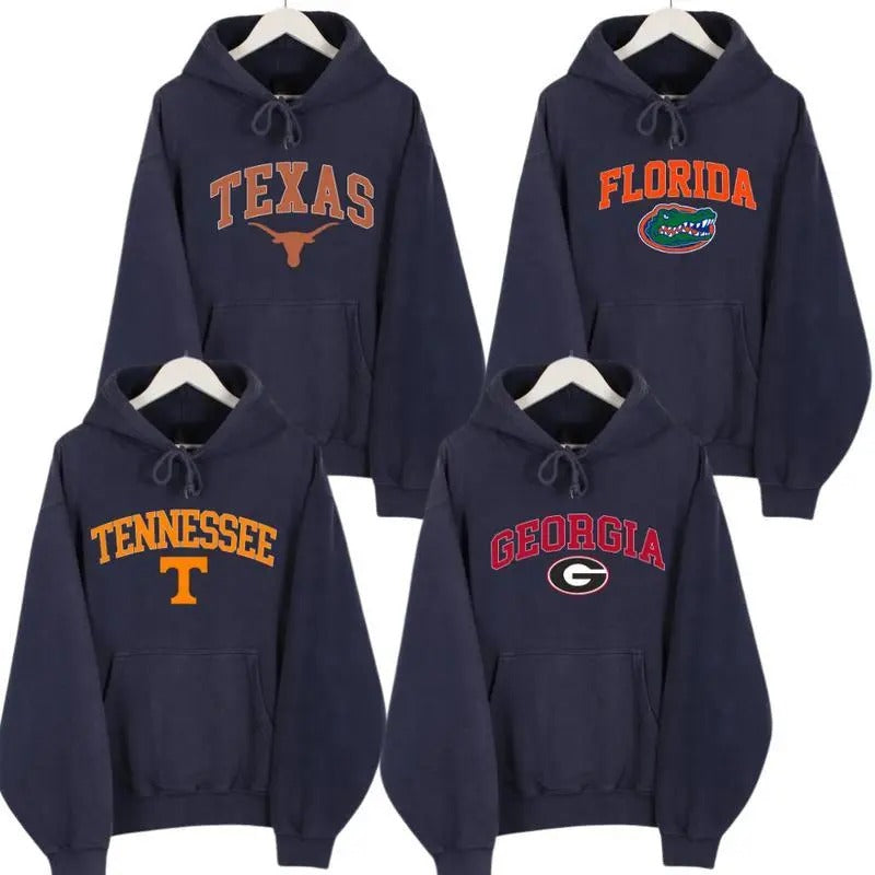 Vintage Sport Teams NCAA Collection Unisex Crewneck Sport Navy Color Hoodie, Graphic Team Collection Hoodie, Gift For...