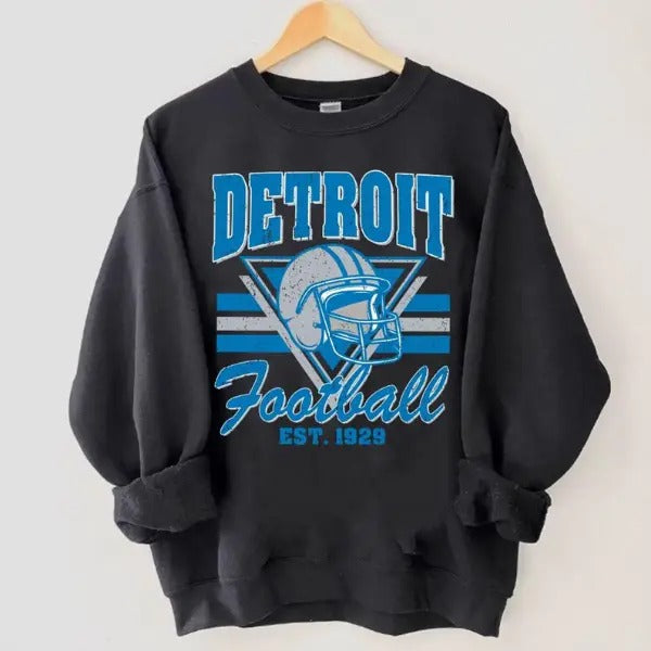 Vintage Style Detroit Football shirt, Sunday Football, Detroit Football Sweatshirt, Game Day Football Shirt, Detroit...