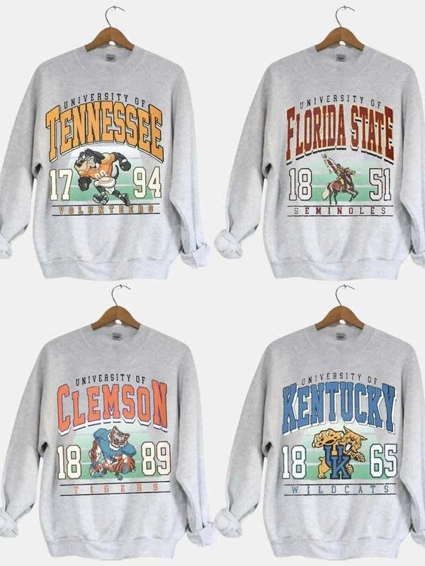 Vintage Sweatshirt All Teams NCAA, Vintage College NCAA Sweatshirt, Gif For Sport, Classic Sport Sweatshirt T-Shirts, Hoodie