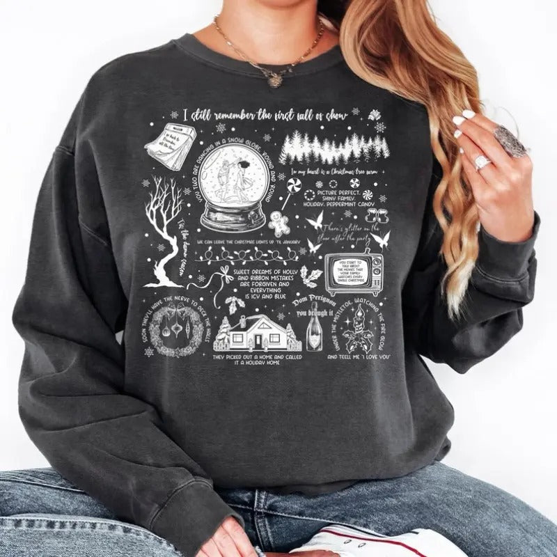 Vintage Swiftie Christmas Shirt, Christmas Song Lyrics Shirt, Christmas Song Tee, Concert Shirt, Gift for Swifties, Merry...