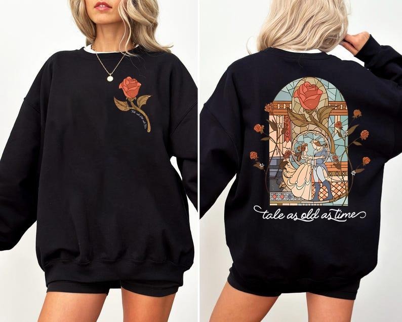 Vintage Tale As Old As Time Shirt, Beauty n The Beast Shirt, Beauty Belle Tshirt, Princess reads book, Bookish Shirt,...
