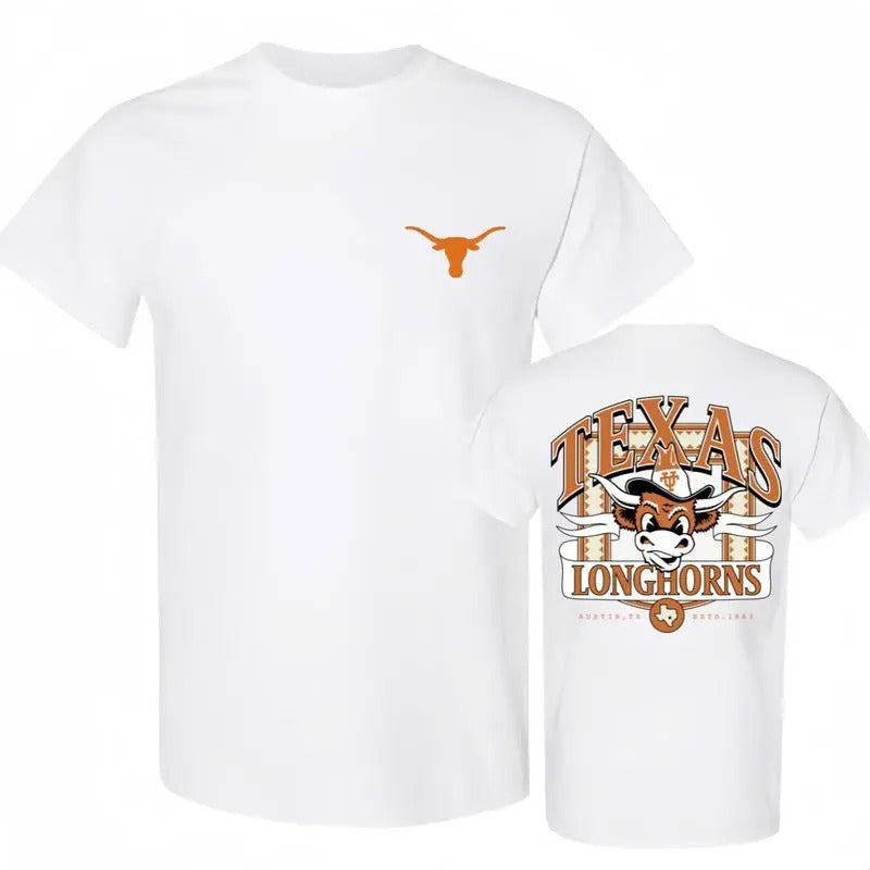 Vintage Texas Longhorns NCAA Final Four Unisex TShirt, Unisex Vintage Crewneck Football Shirt, Gift For Fan, Vintage for...