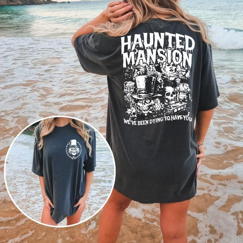 Vintage The Haunted Mansion Comfort Colors Shirt, Retro Halloween Shirt, Haunted Mansion Shirt, Halloween Matching Shirt...