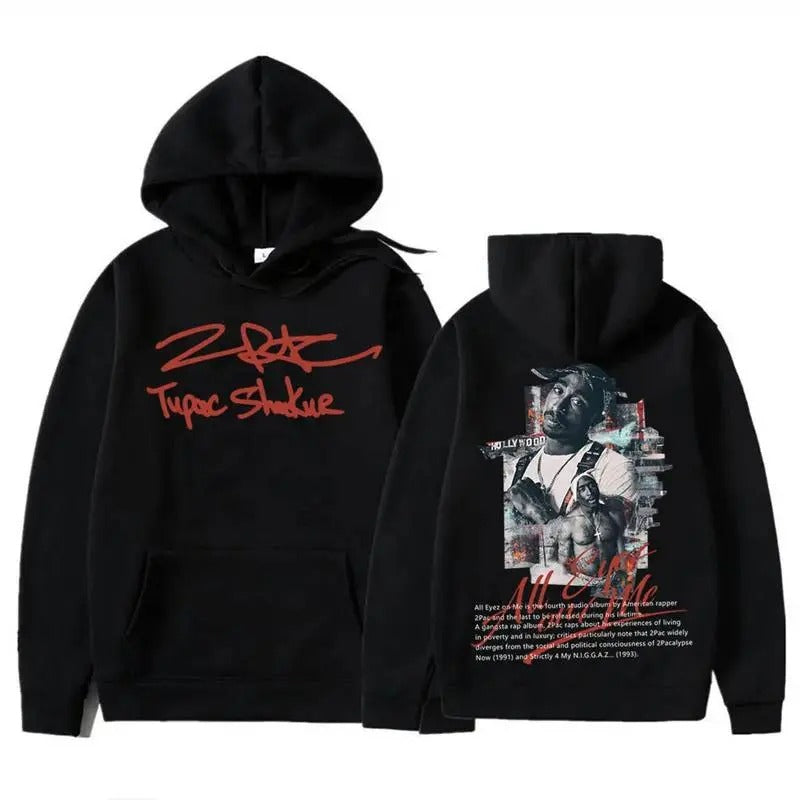 Vintage TuPac Graphic Hoodie Sweatshirt T-shirt, Tupac Shakur Shirt, 2Pac Shirt, 90s Merch, Rapper Shirt, Hip Hop 90s...