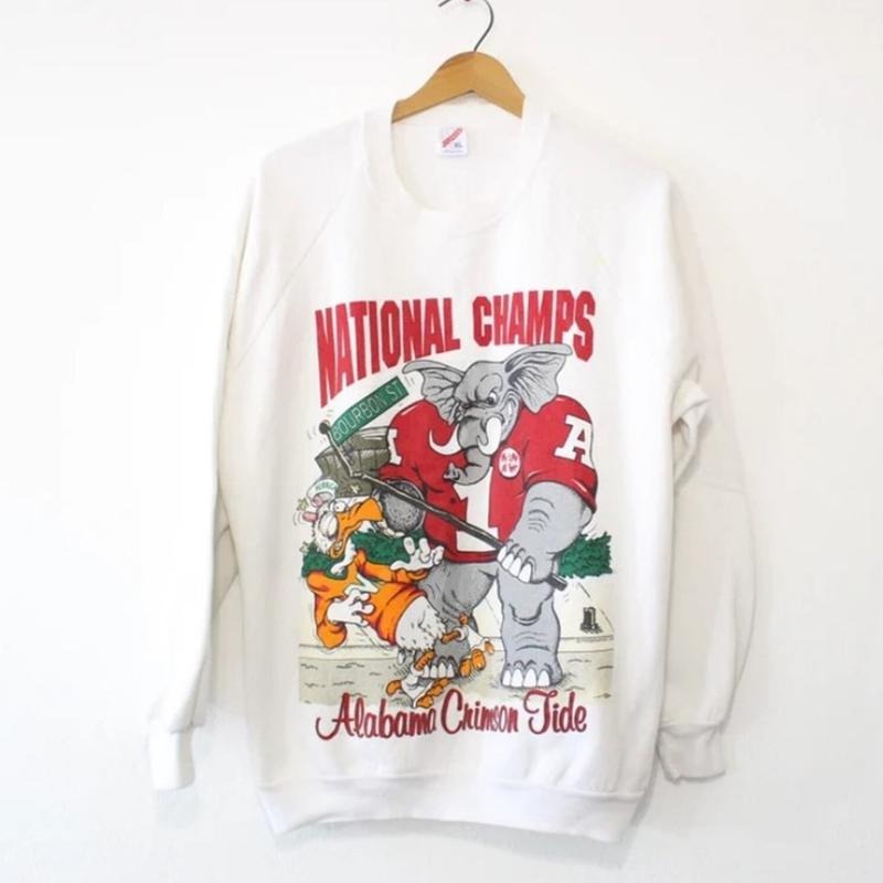 Vintage University of Alabama Crimson Roll Tide National Champions 1992 Sweatshirt, Alabama Crimson Sweatshirt T-Shirts,...