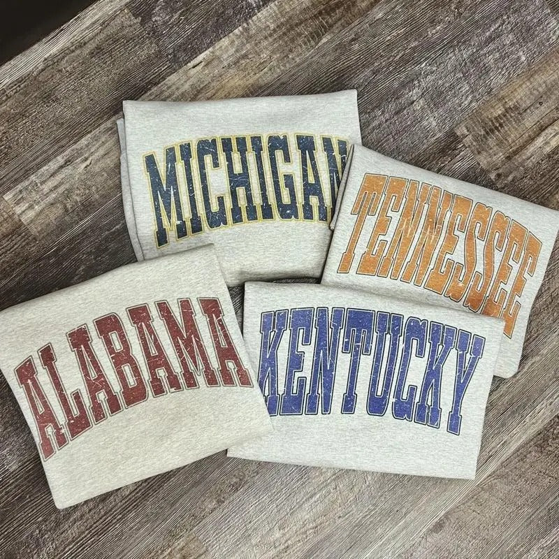 Vintage Varsity College Sweatshirt T-Shirts, Hoodie | HypeDripTees.com