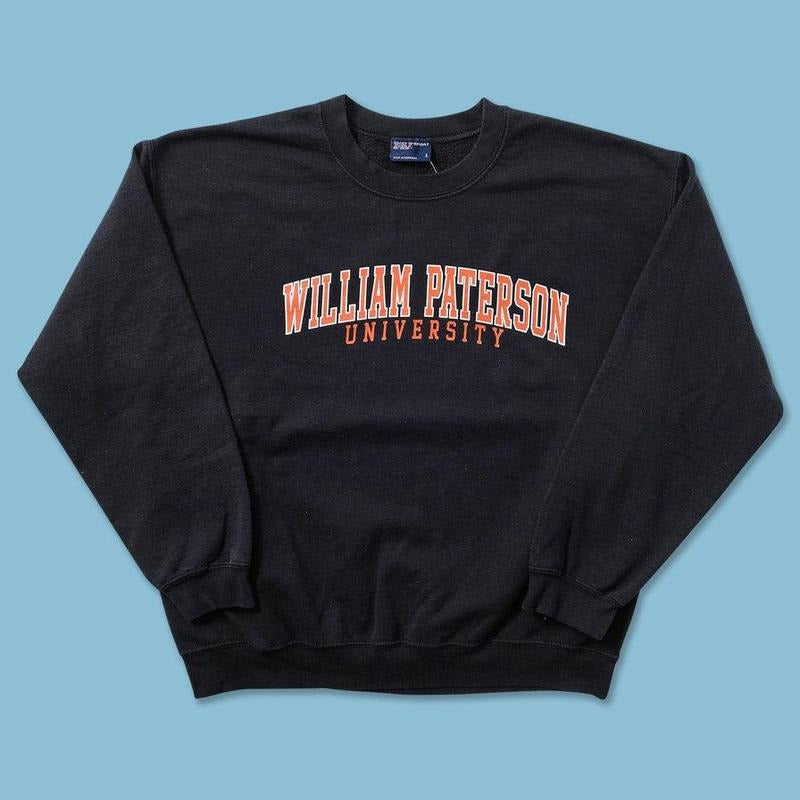 Vintage William Paterson Sweater - 100% Cotton - Men's Sweatshirt - Menswear Hoodie Tops T-Shirts | HypeDripTees.com