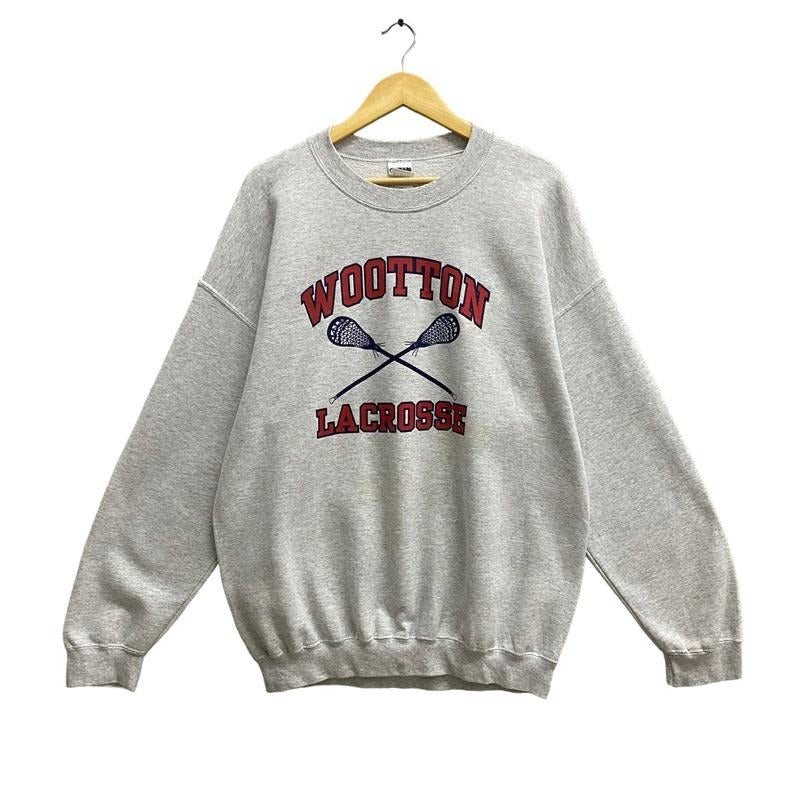 Vintage Wooton LaCrosse Sweatshirt Wooton Crewneck Wooton Lacrosse Sweater Pullover Lacrosse Spell Out Print Logo Jumper...