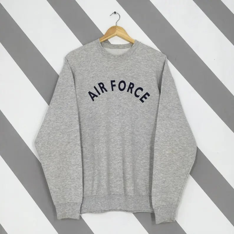 Vintage Y2K United States Air Force Sweatshirt Large Us Air Force Spell Out Crewneck Us Air Force Jumper Usaf T-Shirts,...