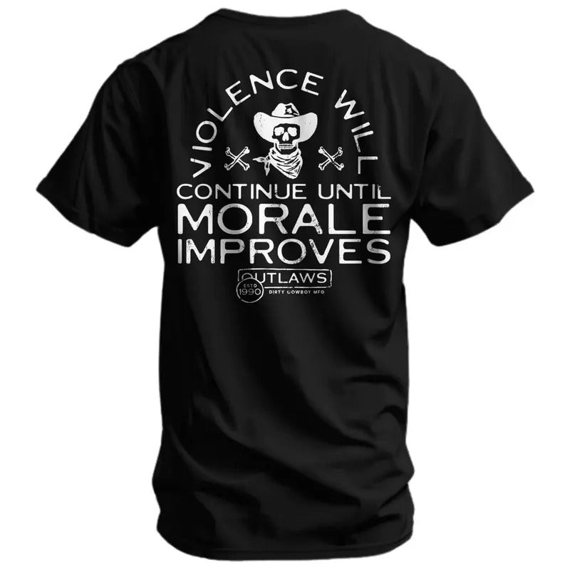 Violence Will Continue Until Morale Improves Men's T-Shirt Hoodie, Sweatshirt | HypeDripTees.com