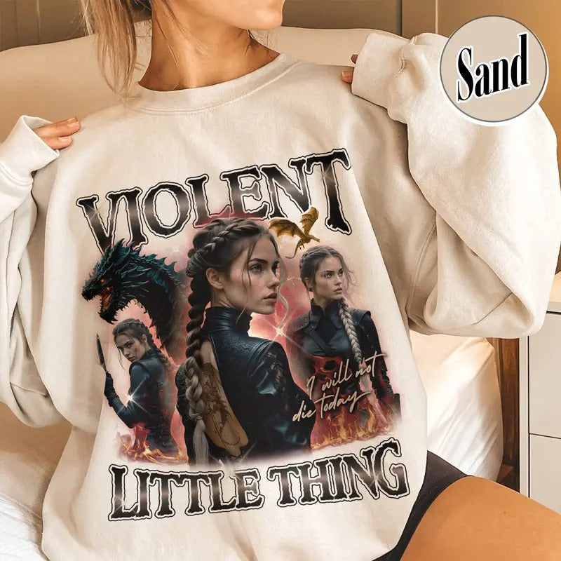 Violent Little Thing Sweatshirt, Fourth Wing Fan, Violet Bootleg Sweatshirt, Violet Sorrengail Sweatshirt, Fourth Wing...