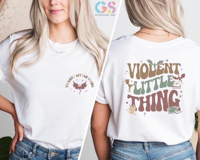 Violent Little Thing T Shirt, Fourth Wing Shirt, Fantasy Book Lover Gift Hoodie, Sweatshirt | HypeDripTees.com