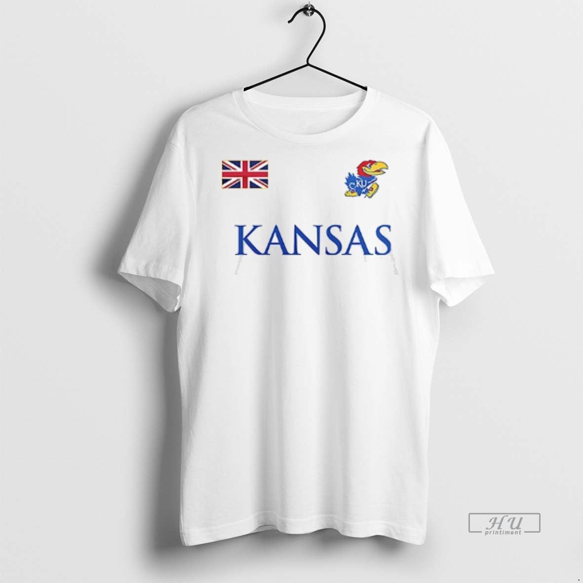 Viral Kansas Jayhawk Football London Game Uk Flag Double Sided Tee Shirt Sweater