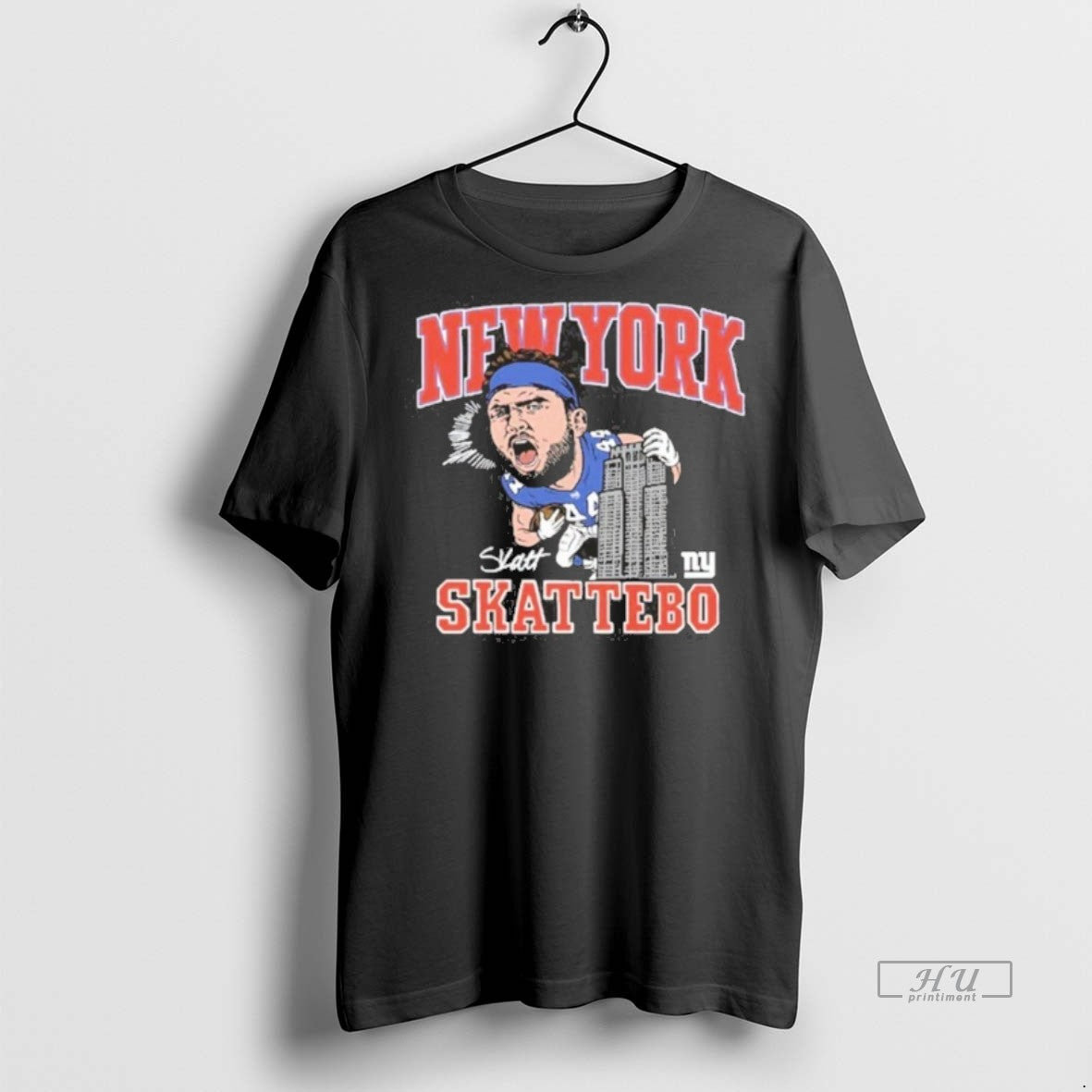 Viral New York Giants Cam Skattebo Homage Royal Caricature Tee Shirt Sweater