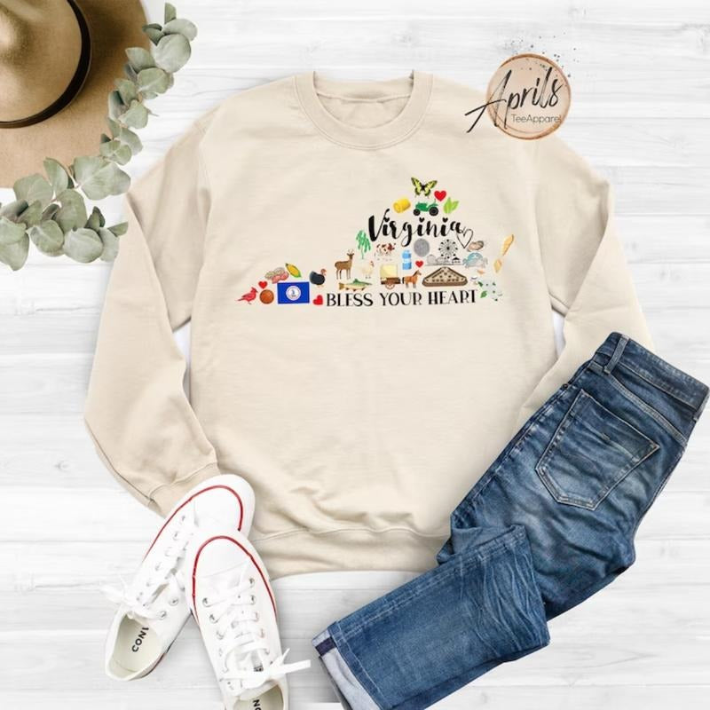 Virginia Sweatshirt, Virginia Hoodie, State Sweatshirt T-Shirts | HypeDripTees.com