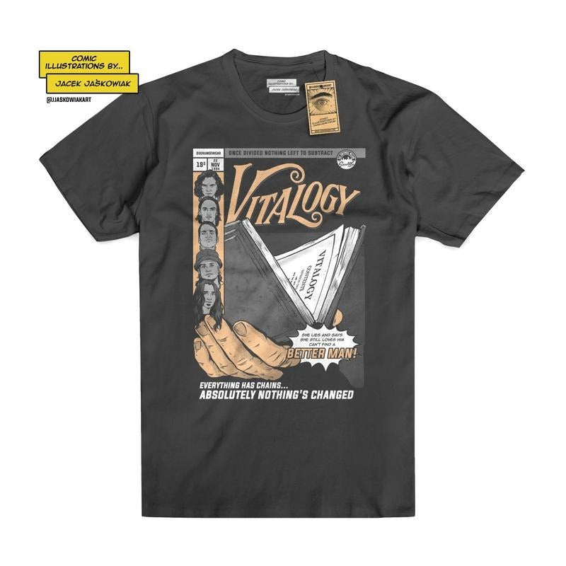 Vitalogy '94 Comic Book Tshirt Trending Movie T shirt Vintage 90s T-shirt gift for Movie fans gift for him gift for her...