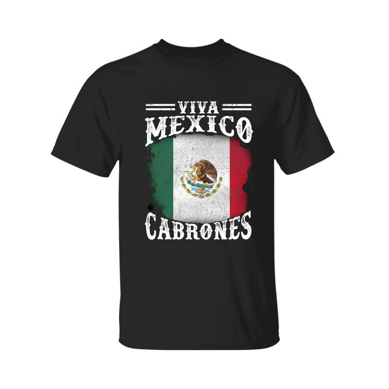 Viva Mexico Cabrones Shirt, Day Pride T-Shirt, Distressed Mexican Flag Graphic Tee, Gift for Proud Fans Shirt,  Full...