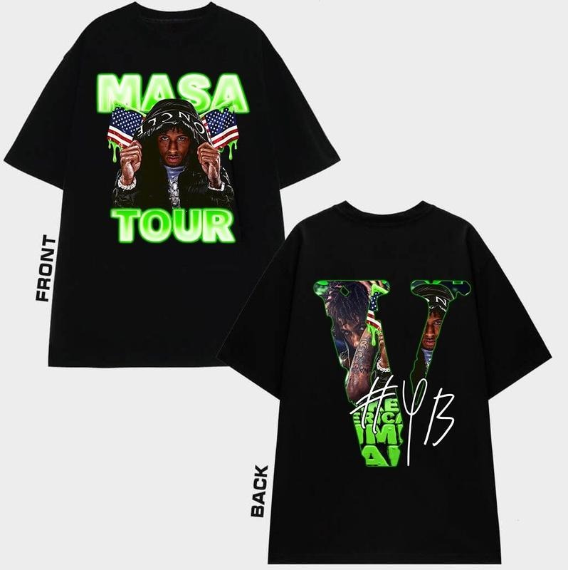 Vlone YB YoungBoii MASA Tour 2025 Shirt Rap Hip Hop Graphic Tee for Music Fans Hoodie, Sweatshirt | HypeDripTees.com