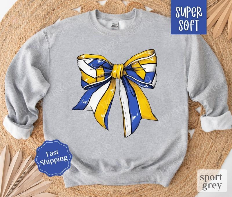 Volleyball Bow Sweatshirt, Game Day Volleyball Crewneck, Womens Sweatshirt, Fall Sweater T-Shirts, Hoodie | HypeDripTees.com