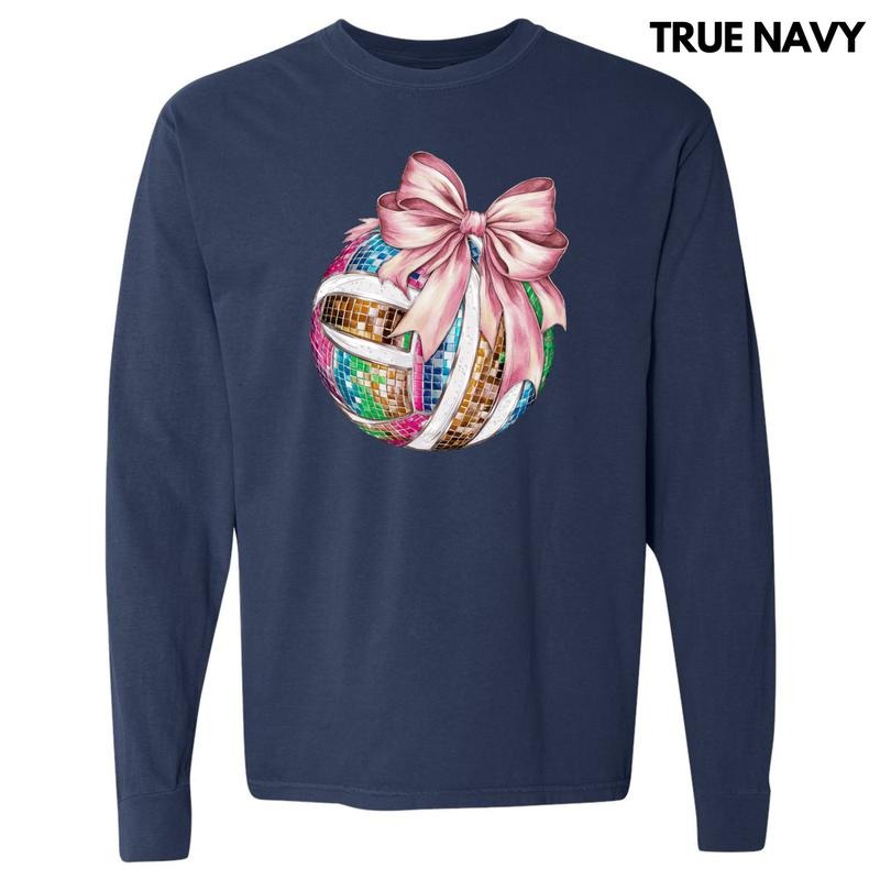 Volleyball Dazzling Disco Long Sleeve Comfort Colors T-Shirt 'NLB' Hoodie, Sweatshirt | HypeDripTees.com
