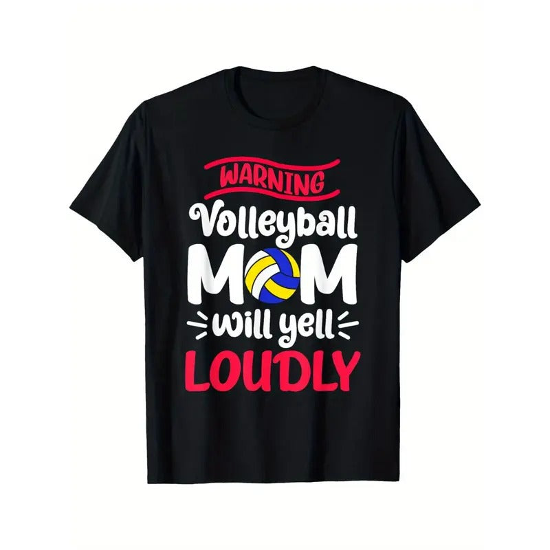 Volleyball Mom Warning Volleyball Mom Will Yell Loudly T-Shirt Made in USA Hoodie, Sweatshirt | HypeDripTees.com