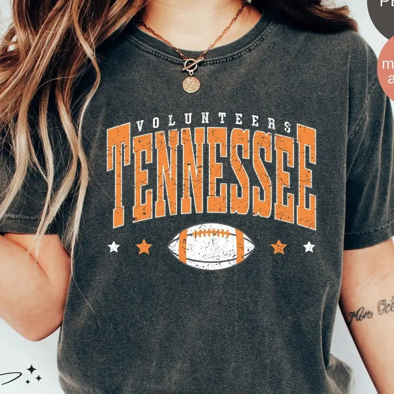 Volunteers Football T Shirt, Tennessee Vols Shirt, Tennessee T Shirt, Vols Football Shirt, Football Tees, Gift For Fan,...