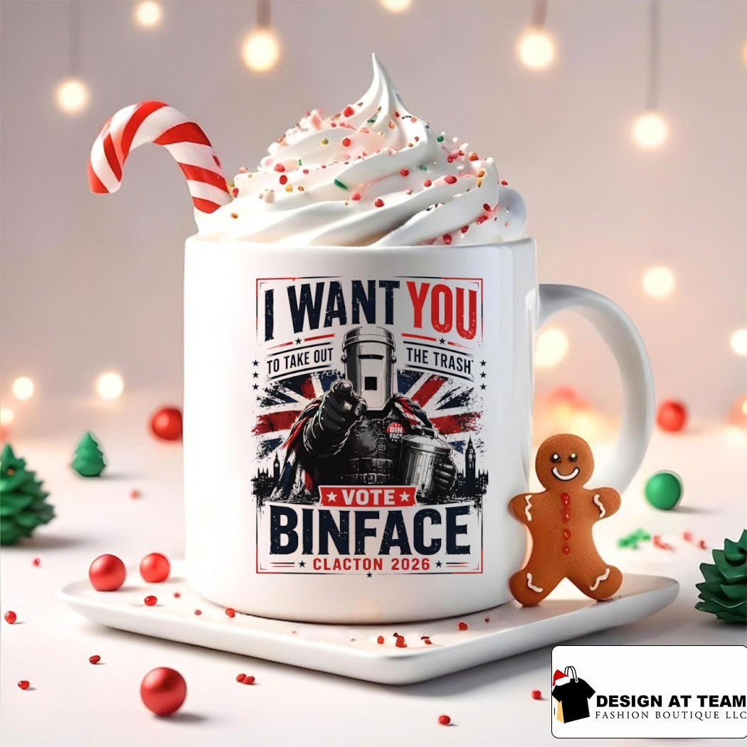 Vote Binface Clacton 2026 I Want You To Take Out The Trash UK Political shirt