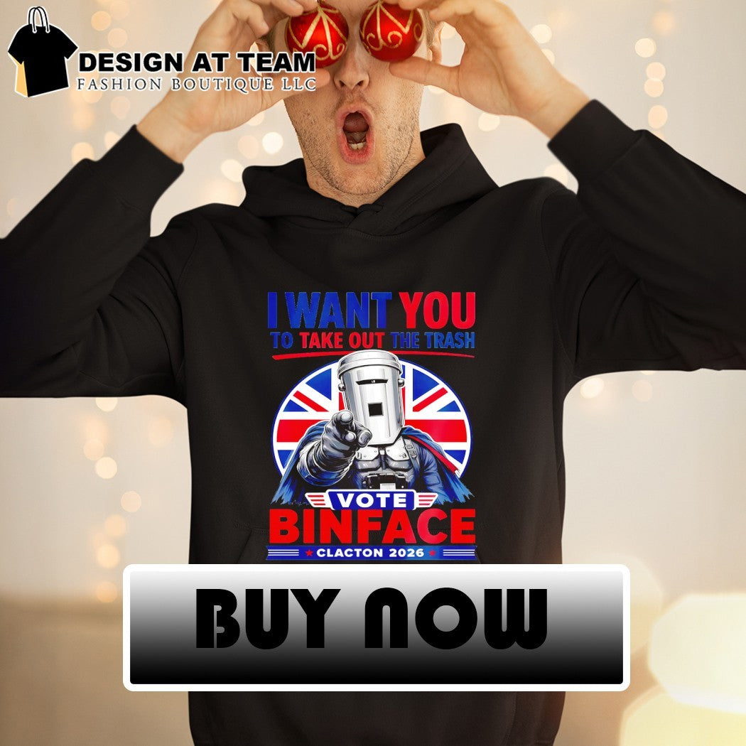 Vote Binface Clacton I Want You To Take Out The Trash Vote Binface Clacton 2026 UK flag Political shirt