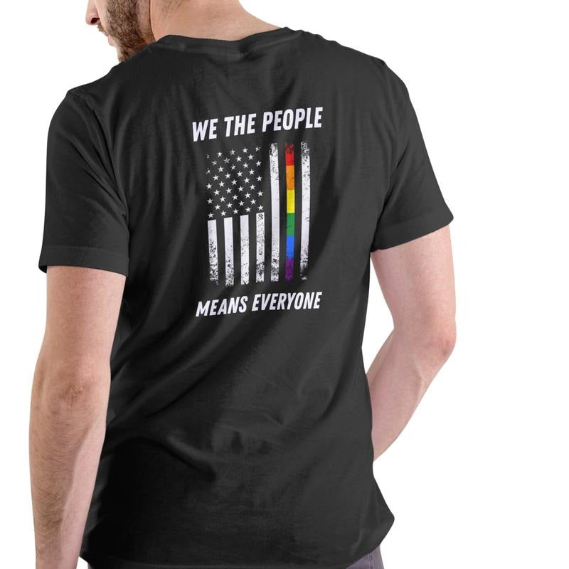 WE THE PEOPLE MEANS EVERYONE T Shirt, Unisex Cotton Pride Hoodie, Sweatshirt | HypeDripTees.com