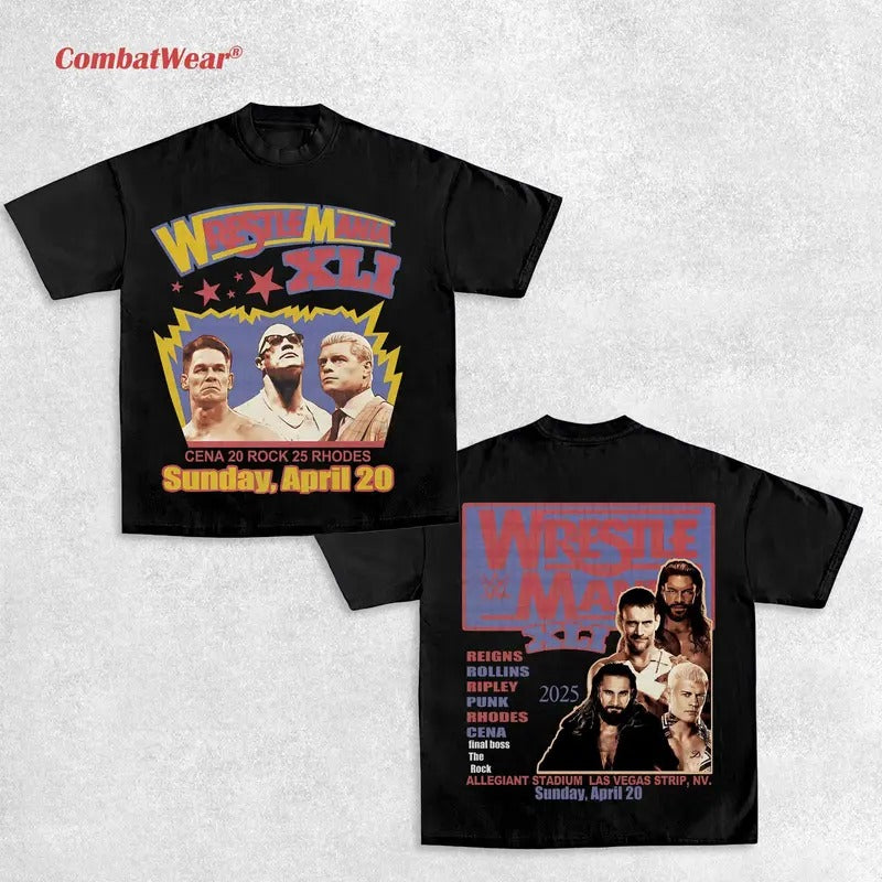 WRESTLEMANIA 25 TEE, Wrestling Tee, Wrestling Graphic Tee, Wrestler Shirt, Sports Shirt, Vintage Wresting Shirt,...
