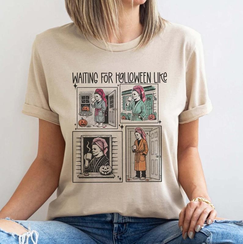 Waiting for Halloween like T-shirt, Horror Movie Characters shirt Top Womenswear Hoodie, Sweatshirt | HypeDripTees.com