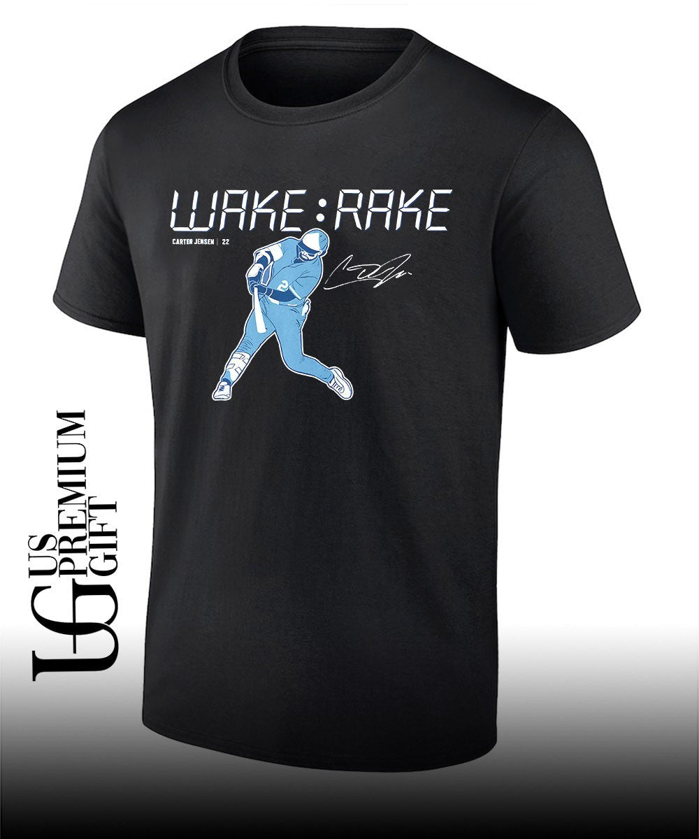 Wake and Rake Carter Jensen Kansas City Royals baseball signature shirt